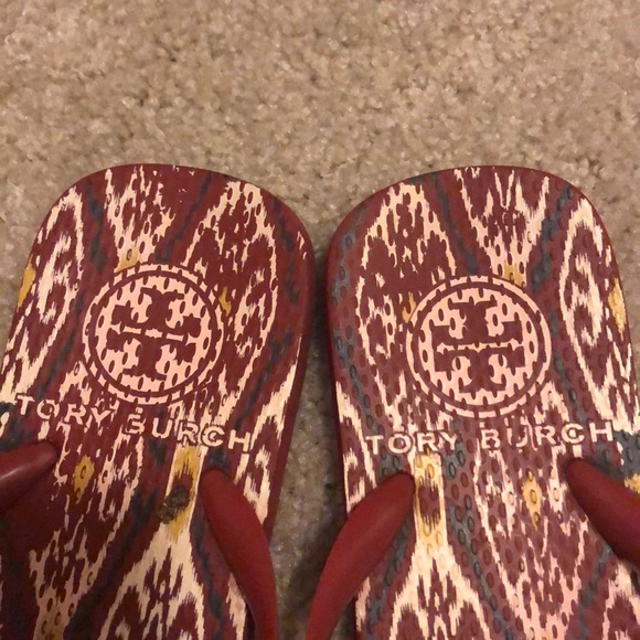 Red Tory Burch flip flops - Picture 6 of 7